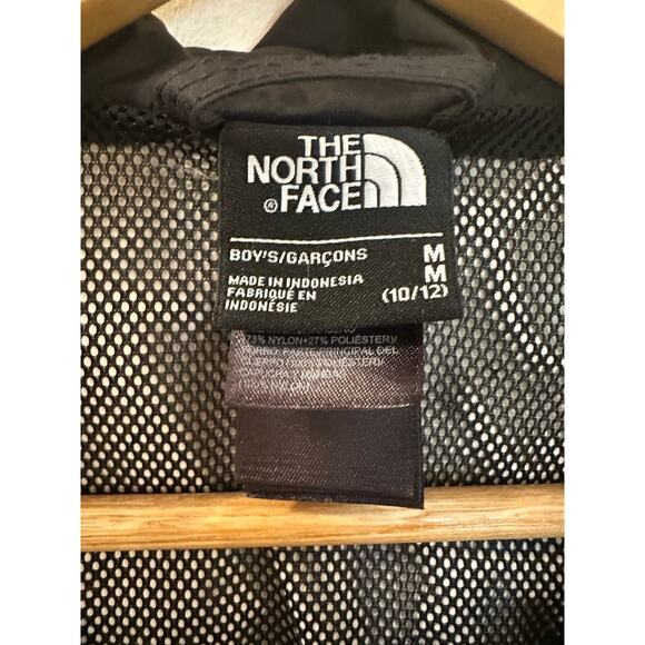 Boys North Face Dryvent Hooded Jacket sz M (10/12) Black and Gray North Face - Picture 5 of 9